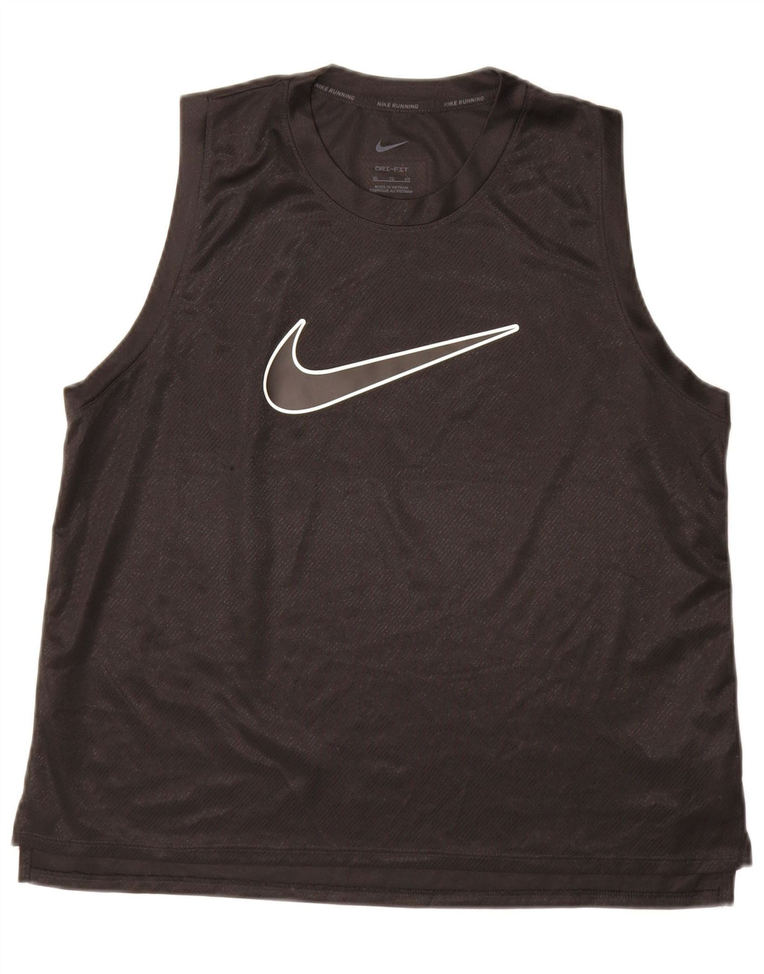 Top cu vestă grafică Nike Dri Fit pentru femei UK 18 XL Poliester negru