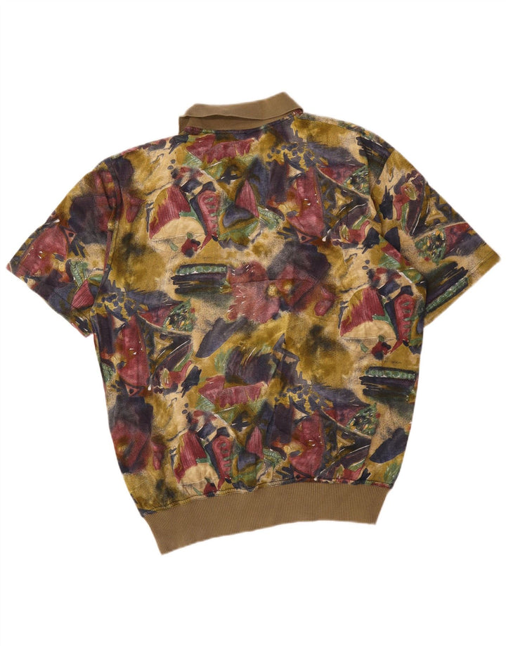 Cămașă polo cu grafică pentru bărbați Pierre Cardin, bumbac geometric multicolor mediu