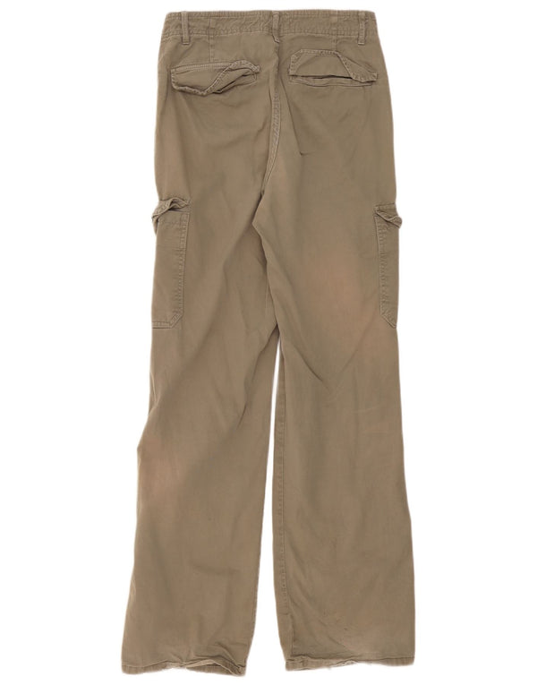 Pantaloni cargo largi pentru femei Zara EU 36 XS W26 L31 Kaki Bumbac