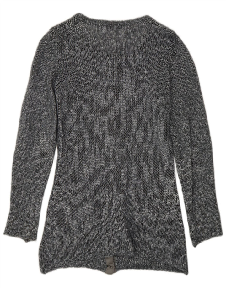 Pulover cardigan pentru femei Fred Perry UK 14 mare, gri, viscoză cu pături