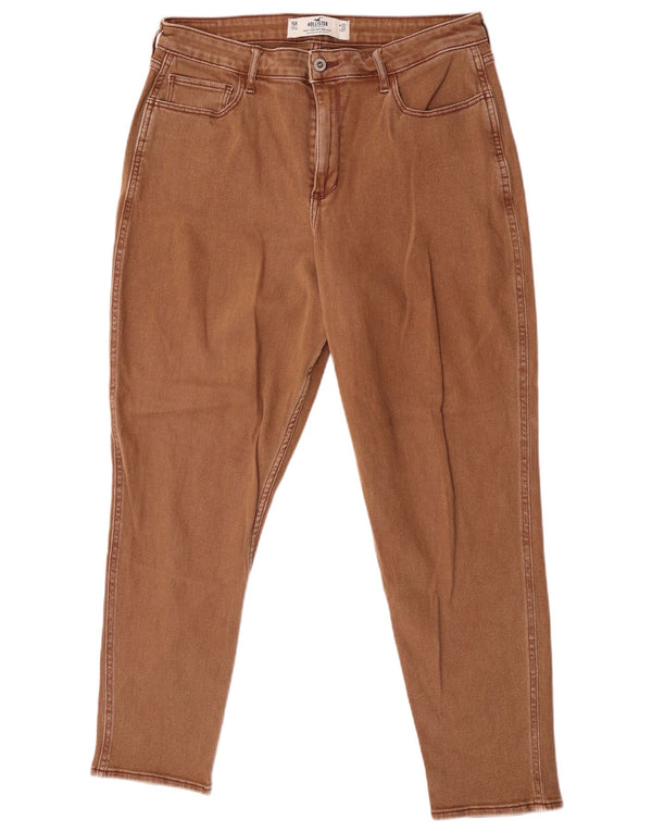 Blugi conici Hollister pentru bărbați Mom Jean cu talie înaltă W32 L27 bumbac maro