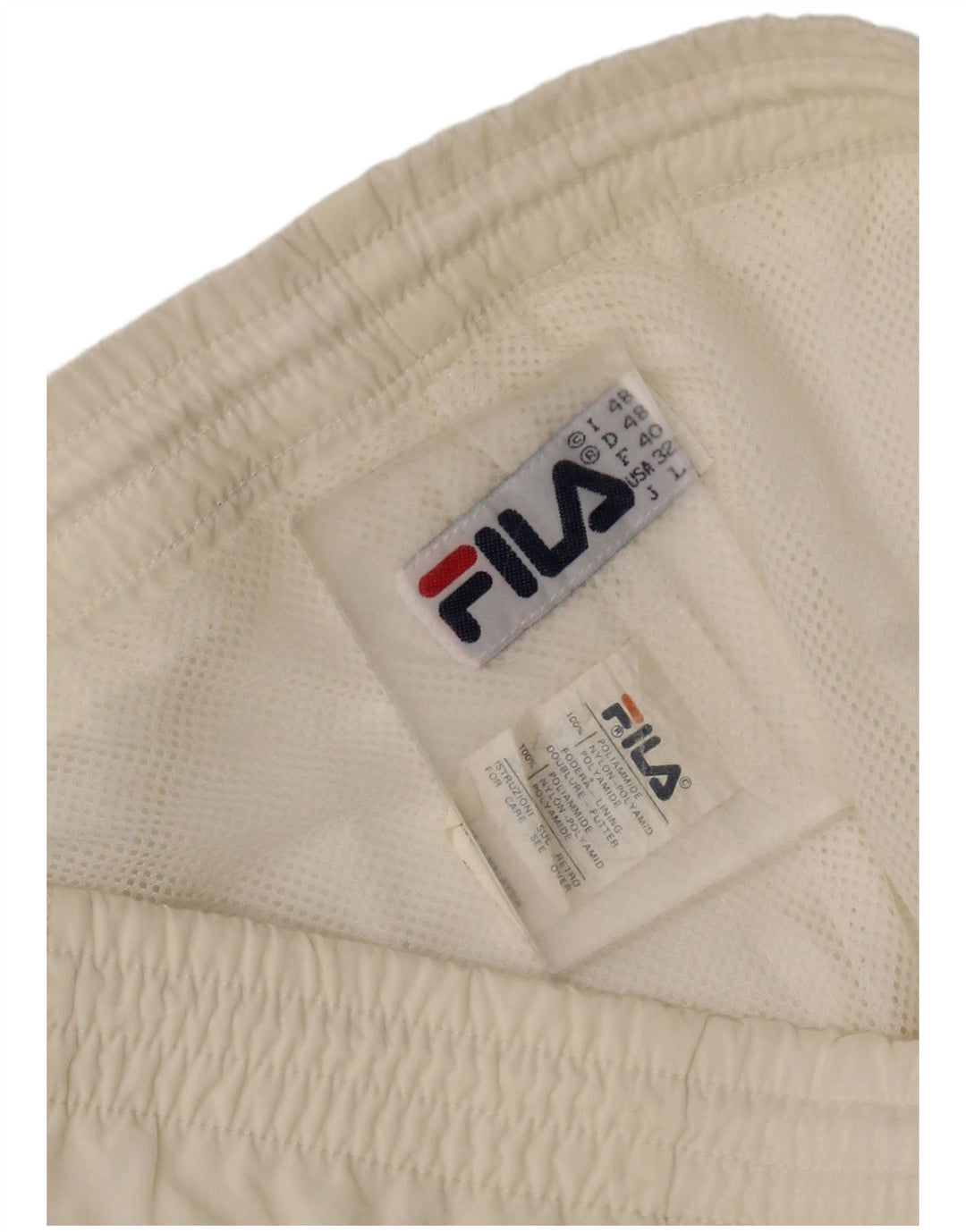 Pantaloni de trening pentru bărbați FILA Pantaloni de jogging IT 48 Poliamidă alb mediu mediu