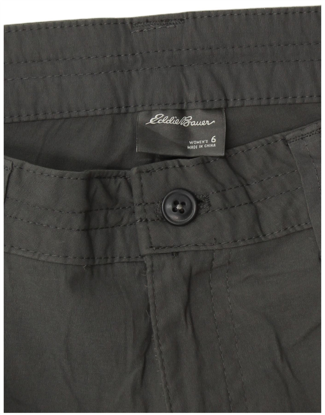 EDDIE BAUER Pantaloni capri drepti pentru femei US 6 Medium W28 L20 Nylon gri