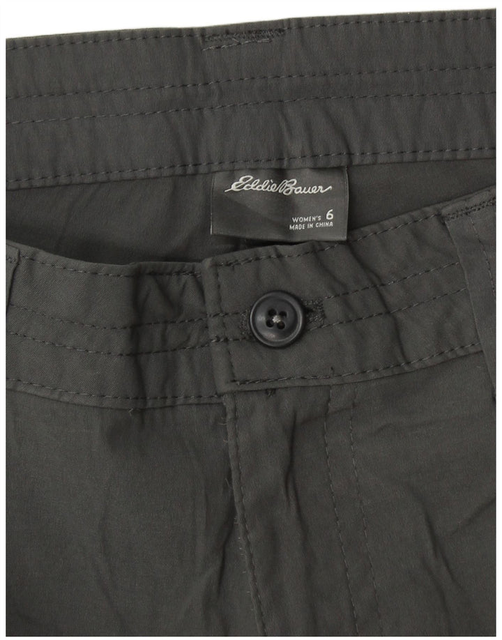 EDDIE BAUER Pantaloni capri drepti pentru femei US 6 Medium W28 L20 Nylon gri