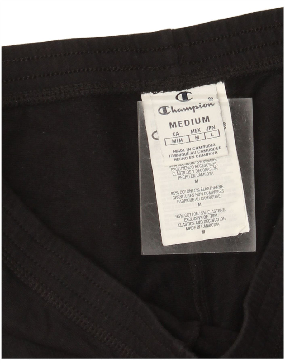 Leggings cu grafic pentru femei Champion UK 14, bumbac mediu negru