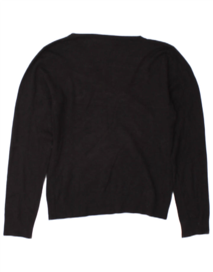 Pulover cu decolteu în V Zara pentru femei UK 12, raion mediu negru