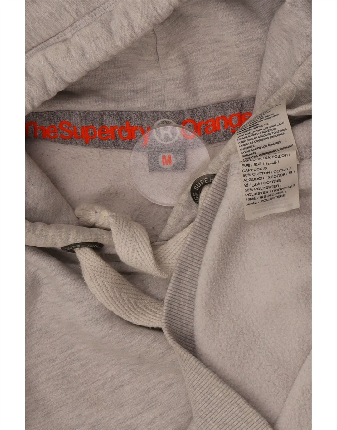 Pulover Superdry pentru damă, UK 14, bumbac gri mediu