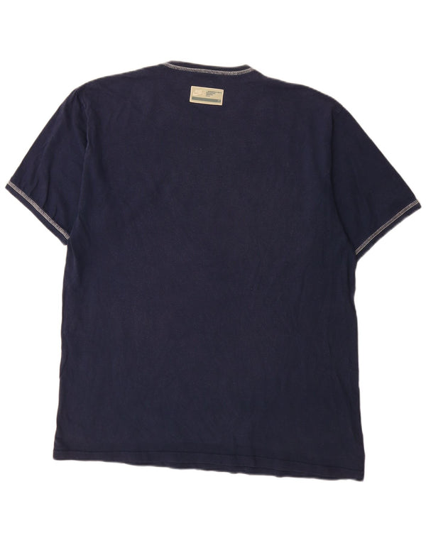 Nike Mens Graphic T-Shirt Top UK 42/44 Large Navy Blue Cotton