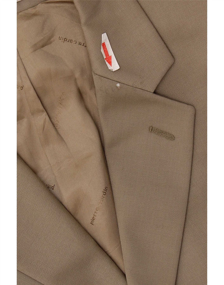 Jachetă blazer pentru femei Pierre Cardin cu 3 nasturi UK 40 mare, bej, lână nouă