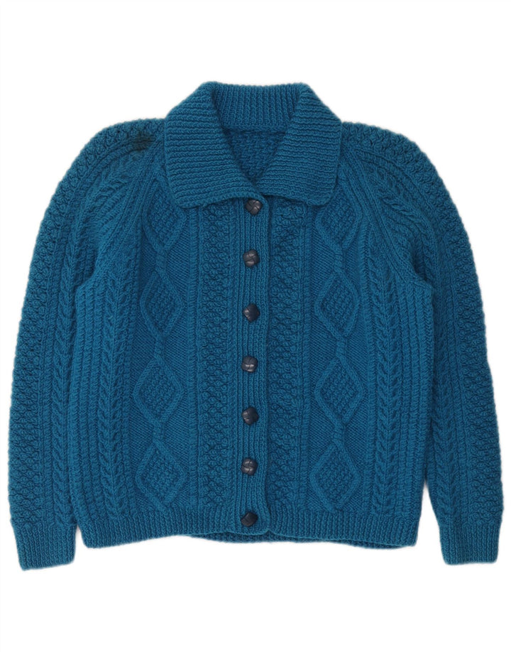 Pulover cardigan vintage pentru femei UK 10 Small Blue