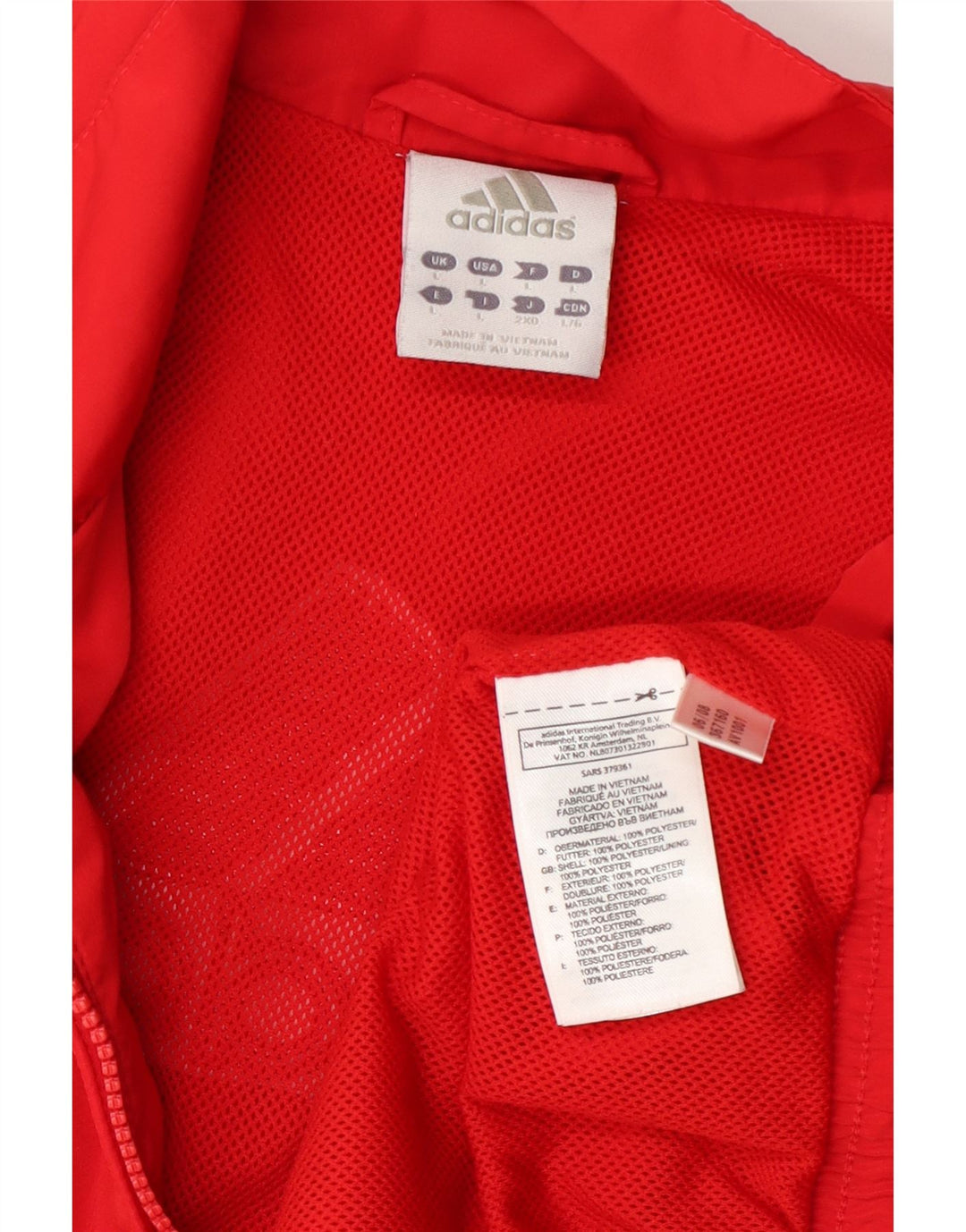 Jachetă de trening pentru femei Adidas UK 16 Poliester roșu mare