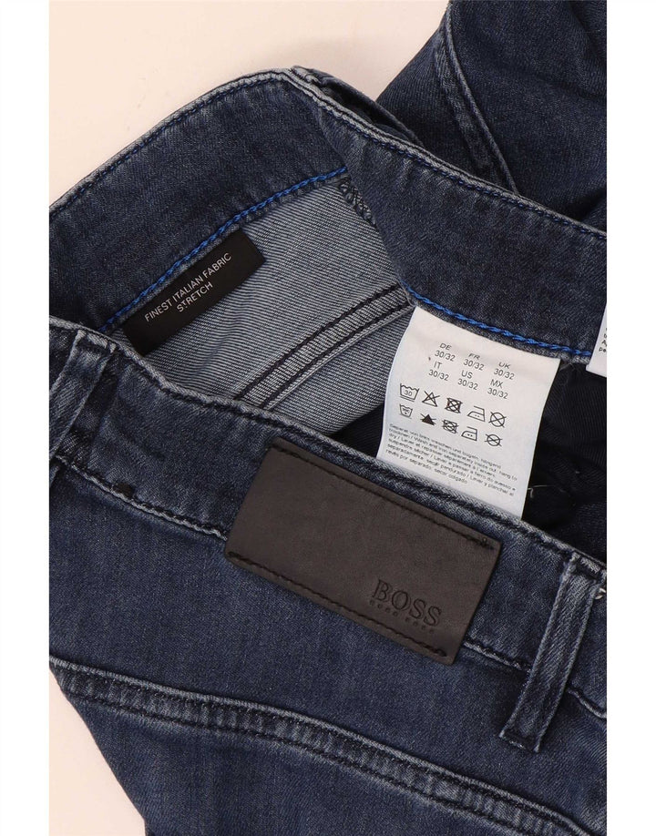 Blugi slim pentru bărbați Hugo Boss W30 L29 Bumbac bleumarin