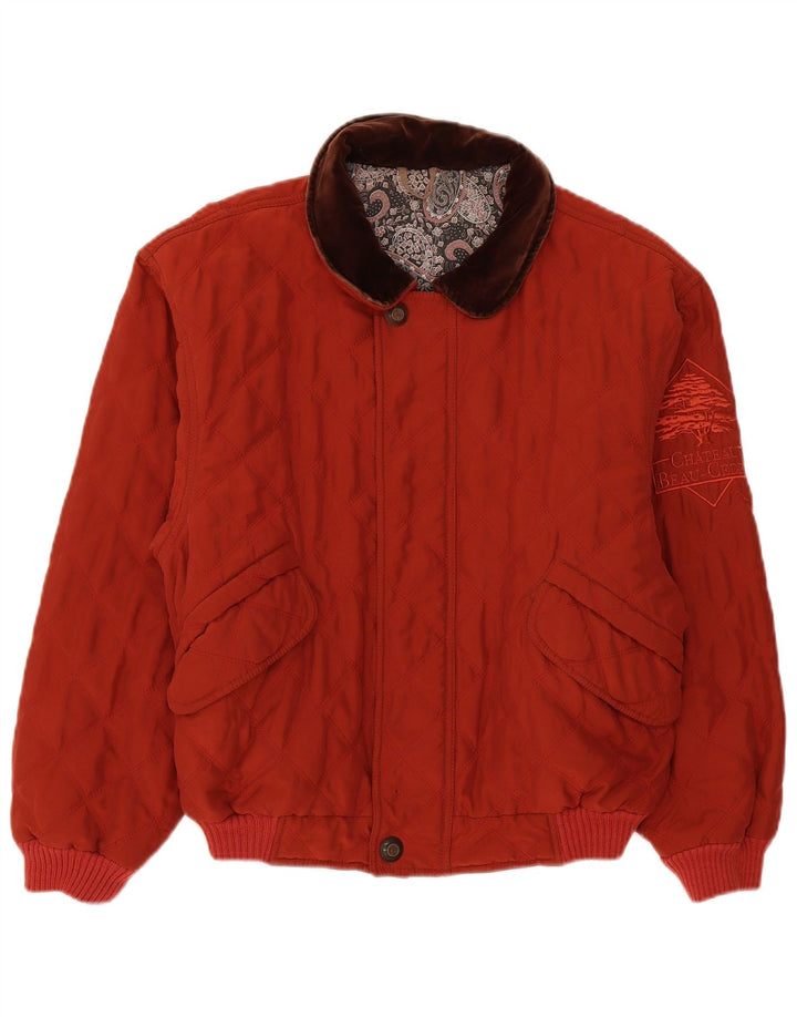 Jachetă bomber grafică pentru bărbați Chateu Beau Cedre IT 46 Small Red Colorblock