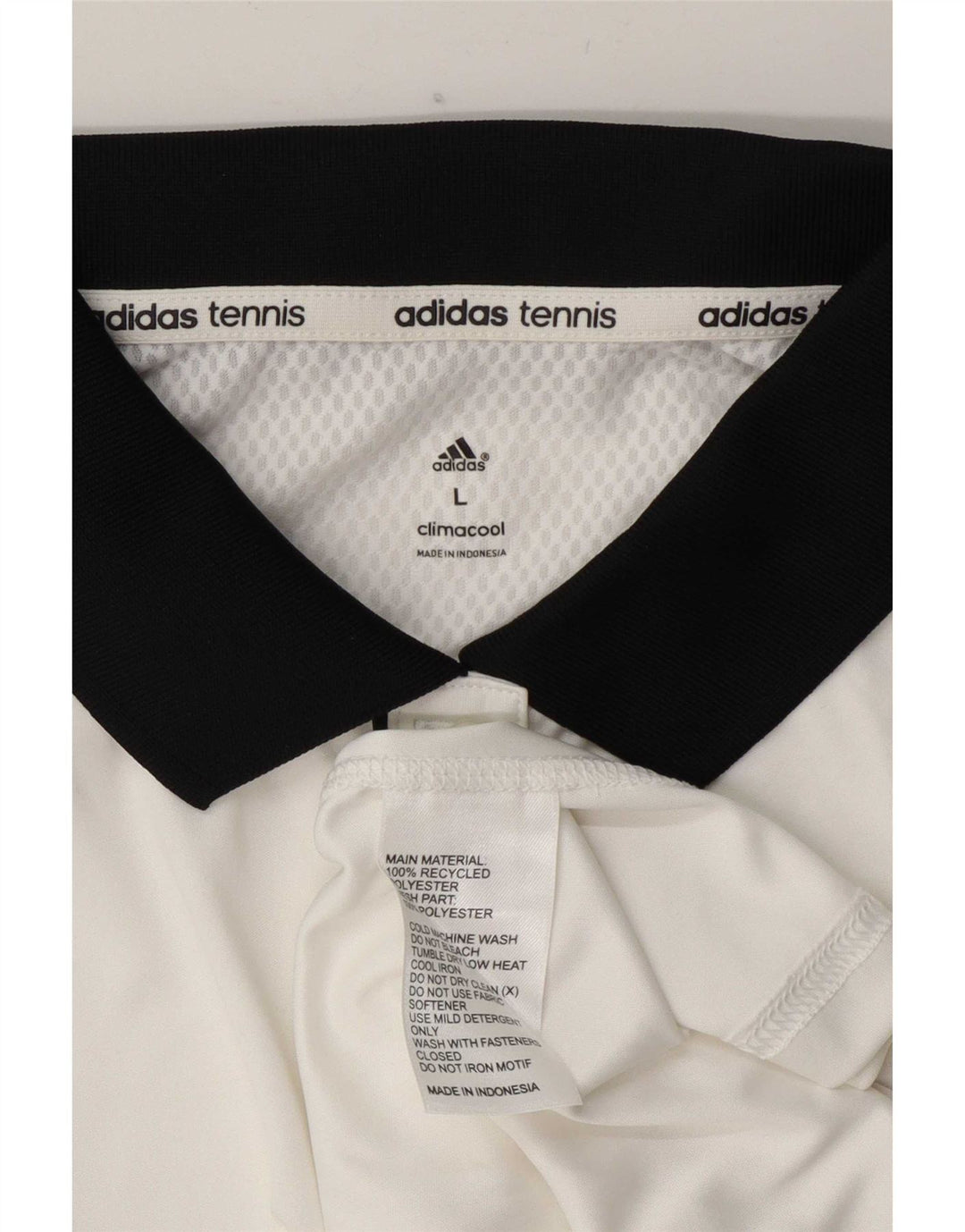 Tricou polo Climacool Rugby Adidas pentru femei UK 16 Poliester alb mare