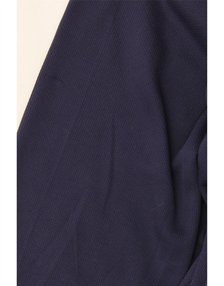 REEBOK Womens Hooded Tracksuit Top Jacket UK 16 Large Navy Blue Polyester Vintage Reebok and Second-Hand Reebok from Messina Hembry 