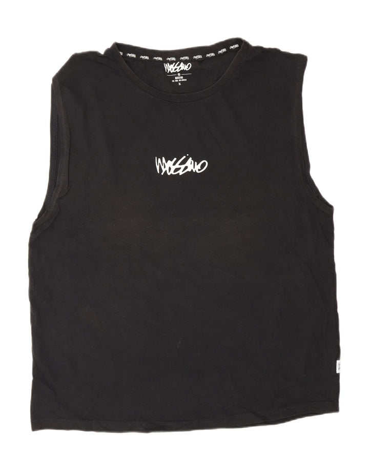 Vestă grafică pentru bărbați Mossimo, XL, bumbac negru