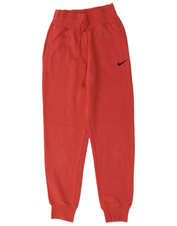Pantaloni de trening pentru femei Nike Joggeri UK 8 Bumbac roșu mic