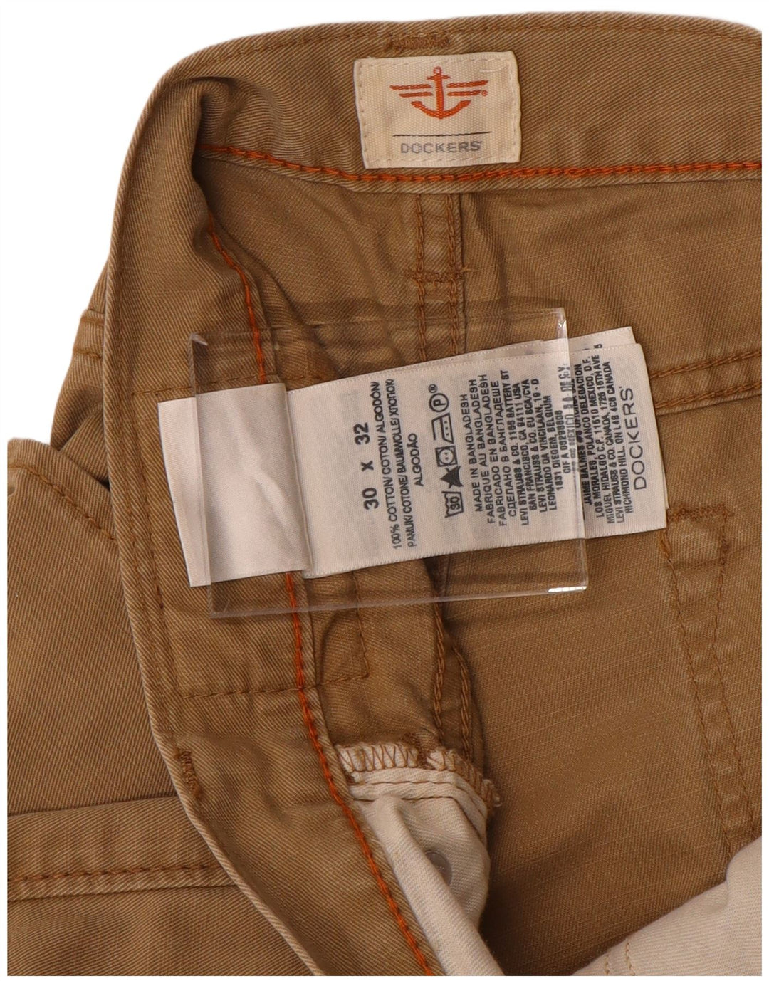 DOCKERS Pantaloni casual drepti pentru bărbați L30 L27 bumbac bej