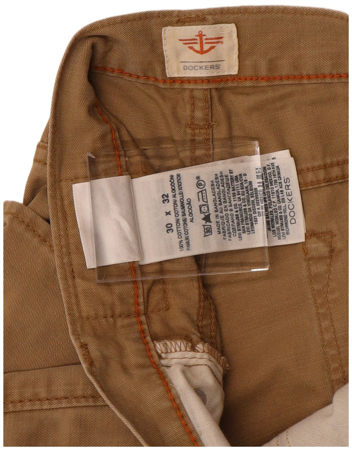 DOCKERS Pantaloni casual drepti pentru bărbați L30 L27 bumbac bej