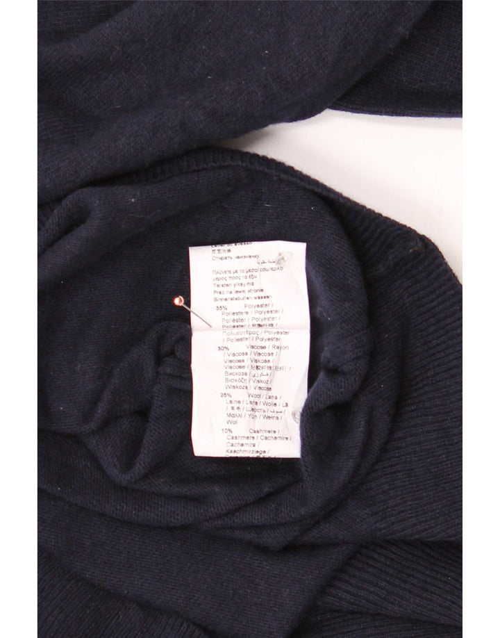 Pulover Trussardi pentru bărbați cu decolteu în V, mare, poliester, albastru