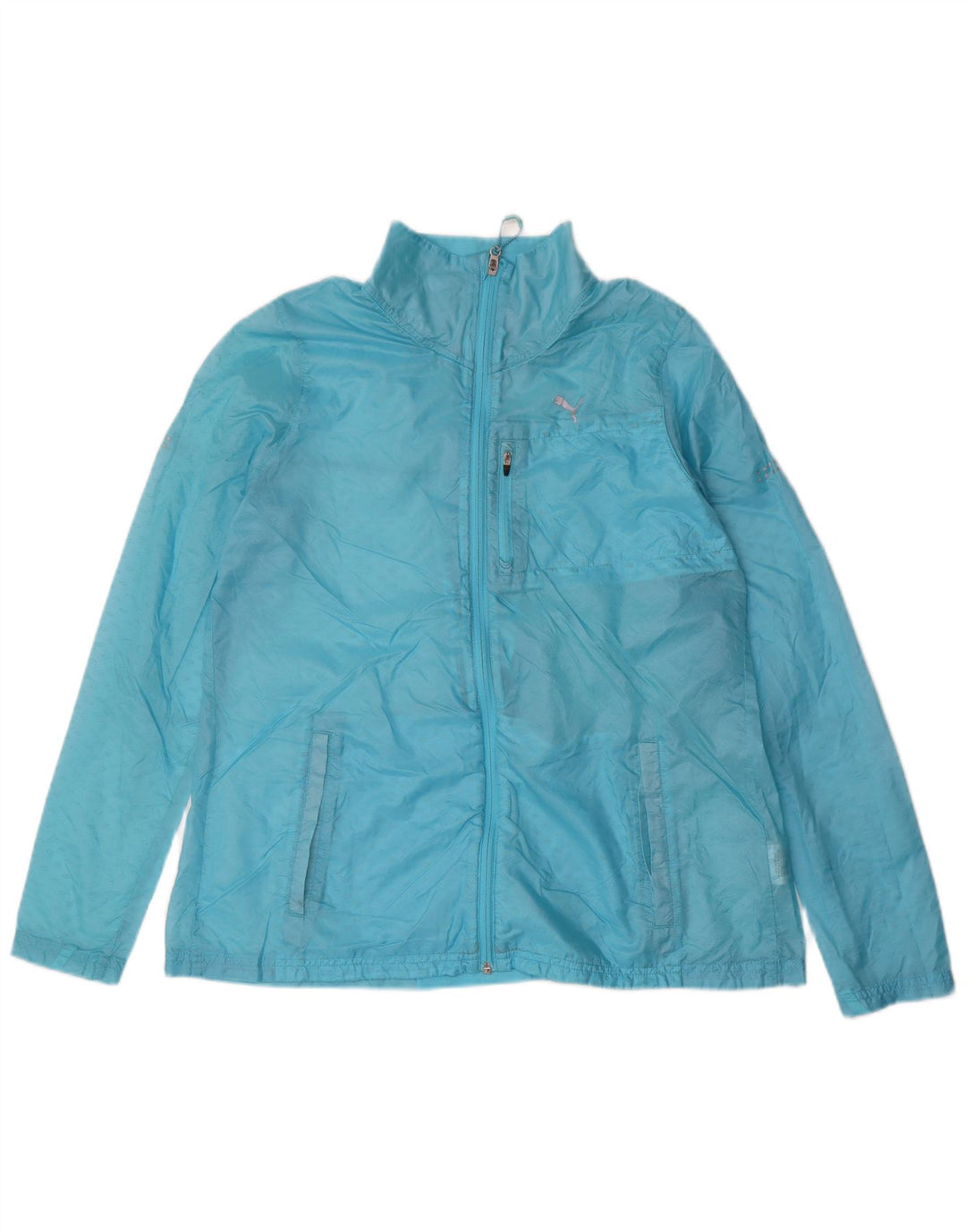 Jachetă de ploaie PUMA pentru femei UK 12 Medium Blue Nylon