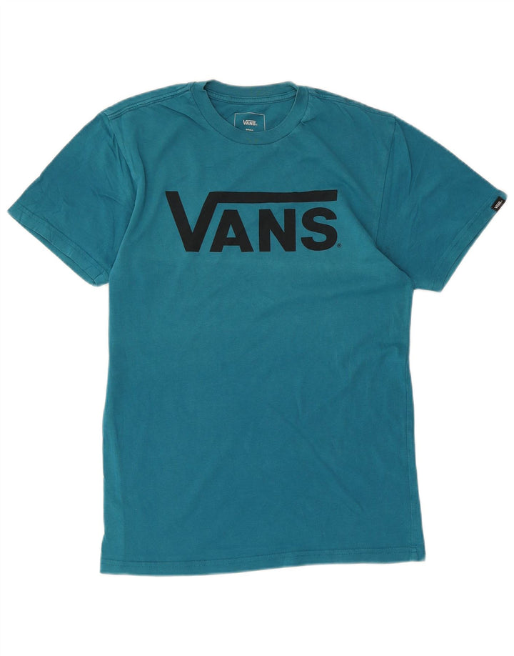 Tricou grafic pentru bărbați VANS Classic Fit Top mic, albastru, bumbac