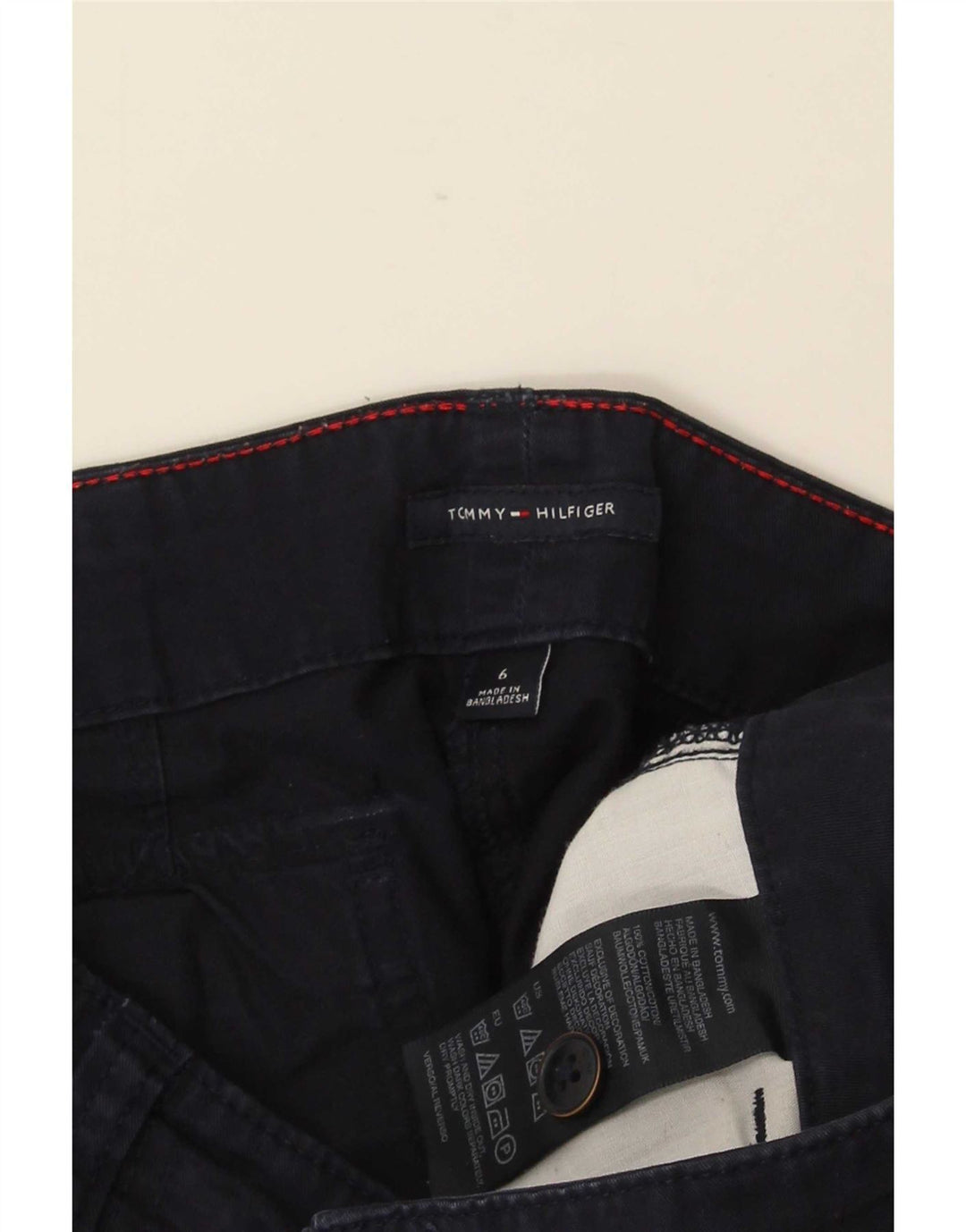 Fusta mini Tommy Hilfiger pentru femei US 6 Medium W30 Bumbac bleumarin