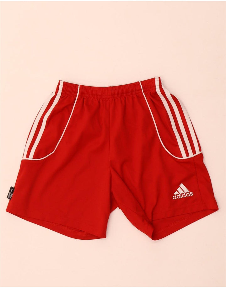 Pantaloni scurți sport adidas Climalite pentru băieți 7-8 ani XS poliester roșu