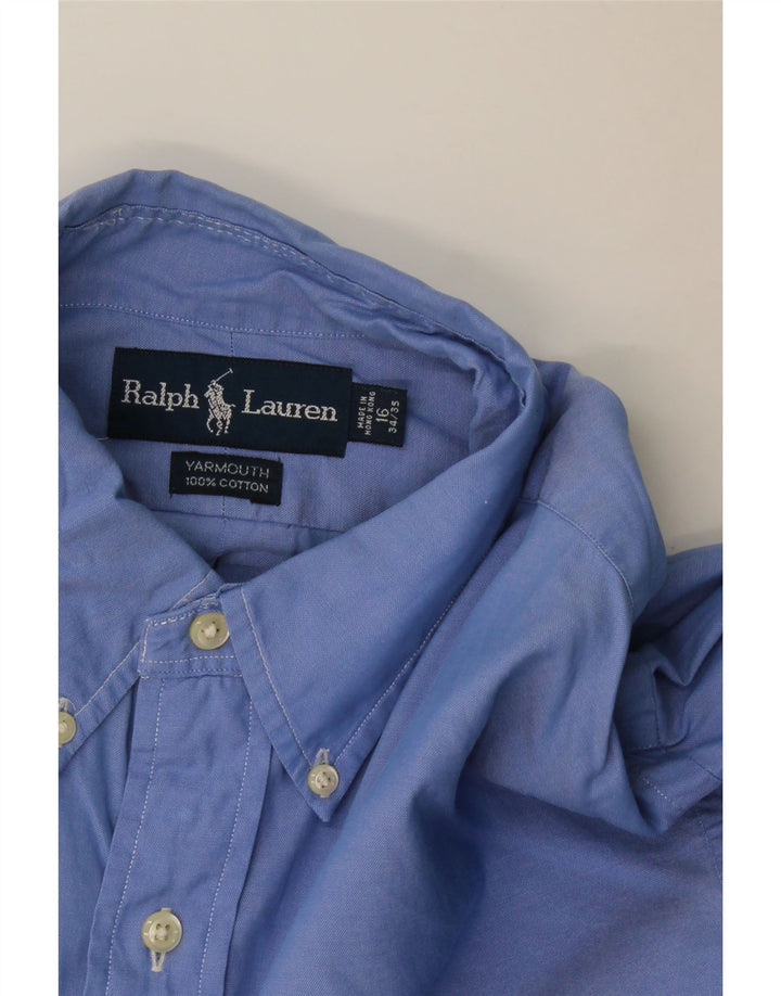 Cămașă pentru bărbați Ralph Lauren Mărimea 16 Bumbac albastru mare