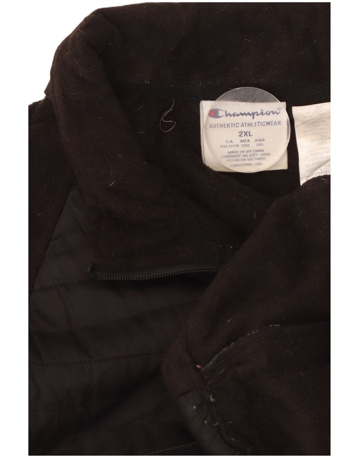 Jachetă fleece pentru bărbați Champion UK 44 2XL poliester negru