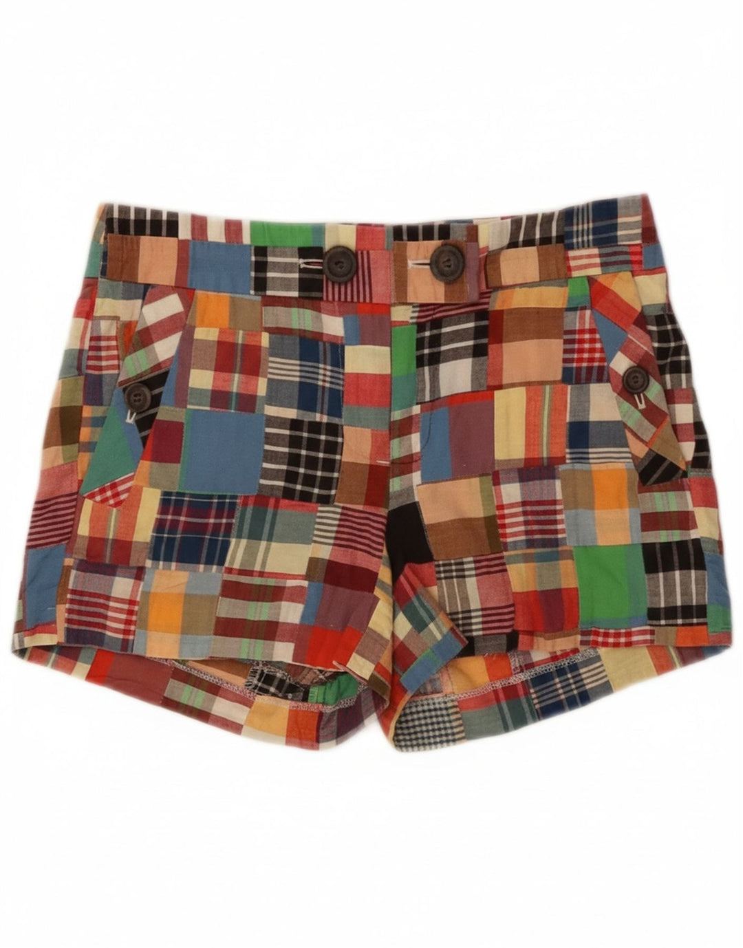 J. CREW Womens City Fit Chino Shorts US 0 XS W30  Multicoloured Patchwork Vintage J. Crew and Second-Hand J. Crew from Messina Hembry 