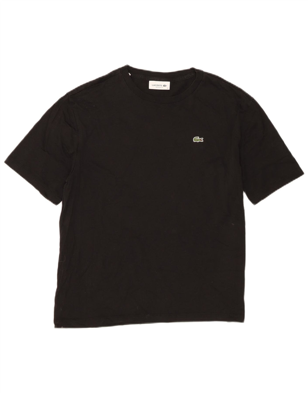 Tricou Lacoste pentru femei, cu croiala relaxată, top mărime 38, bumbac mediu negru