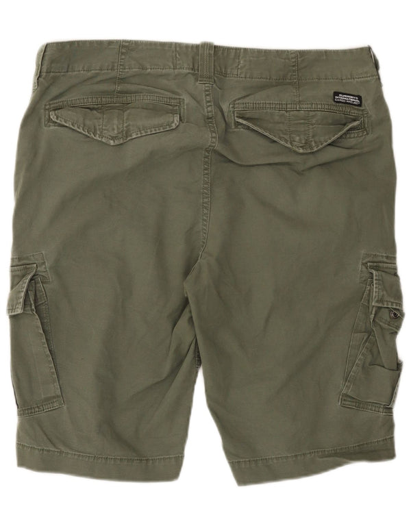 SUPERDRY Mens Cargo Shorts W36 Large Khaki Cotton