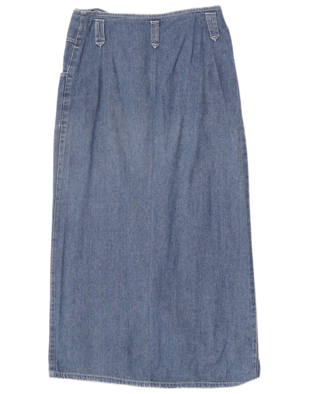 Fusta Midi Denim Vintage pentru Damă Mediu W28 Bumbac Albastru