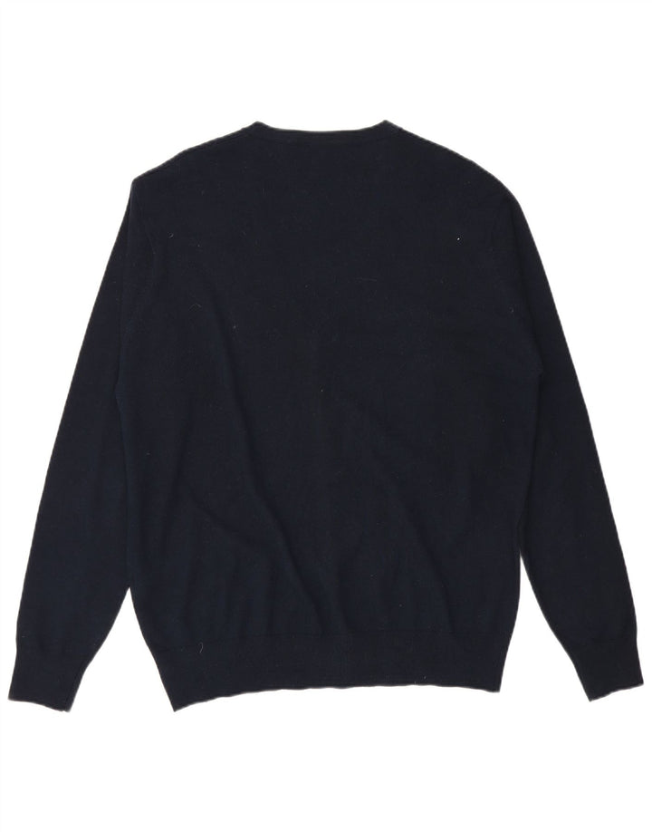 Pulover cardigan pentru bărbați Trussardi IT 54 XL Lână bleumarin