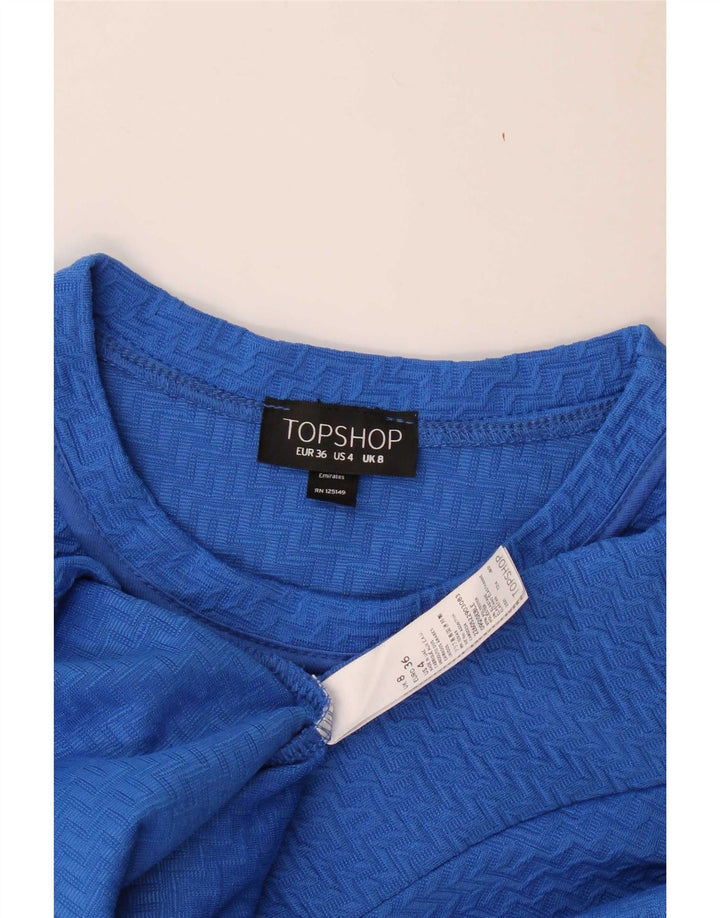 Topshop Tricou pentru femei Top UK 8 Small Blue Poliester