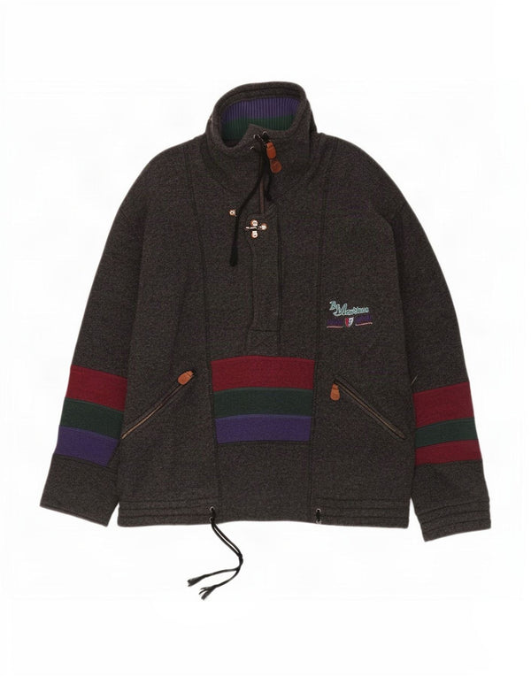 Jachetă Anorak pentru bărbați By American, mare, gri, lână color bloc