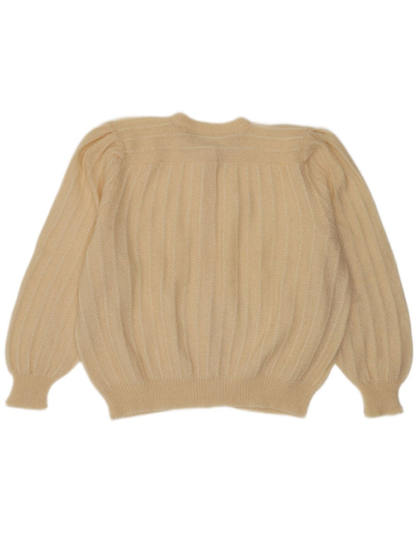 Pulover Cardigan Vintage pentru Damă UK 18 XL Bej
