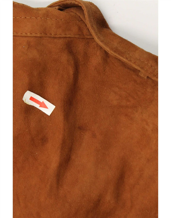 Bomber vintage pentru bărbați din piele intoarsa UK 40, mare, bej