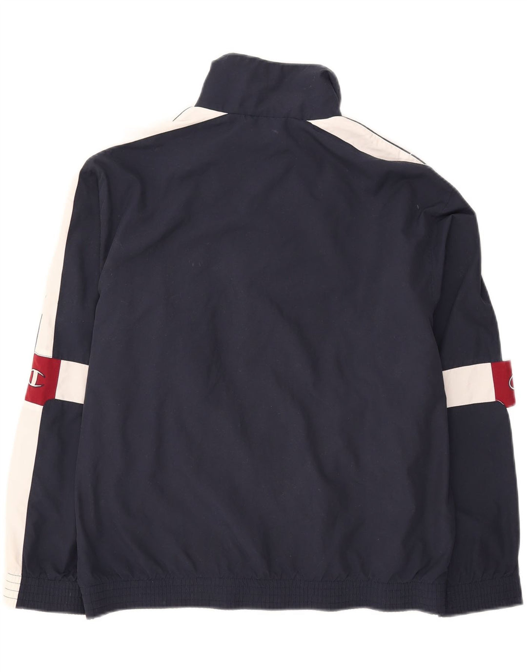 CHAMPION Mens Tracksuit Top Jacket Small Navy Blue Colourblock Vintage Champion and Second-Hand Champion from Messina Hembry 
