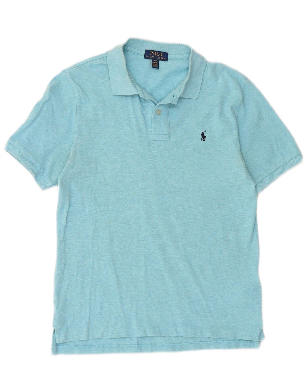POLO RALPH LAUREN Tricou Polo Băieți 14-15 Ani Mare Bumbac Albastru