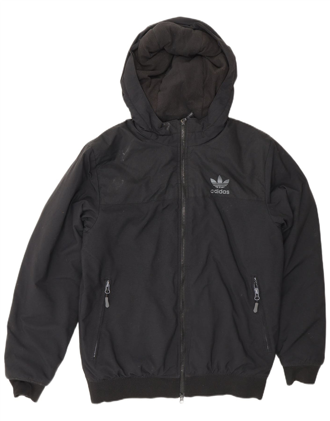 Jachetă bomber cu glugă pentru bărbați Adidas UK 36 Poliester negru mic