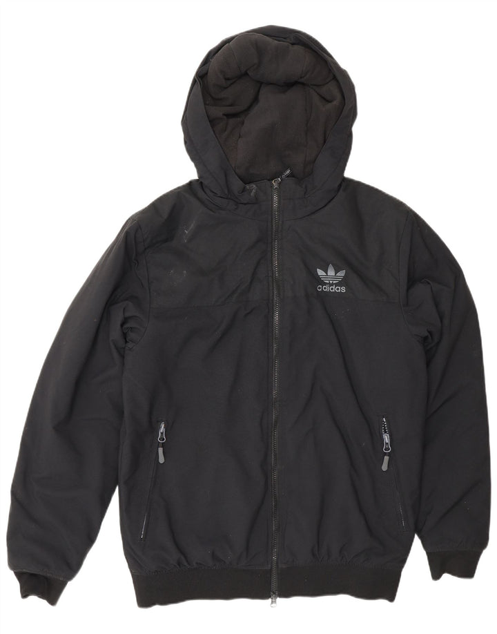 Jachetă bomber cu glugă pentru bărbați Adidas UK 36 Poliester negru mic