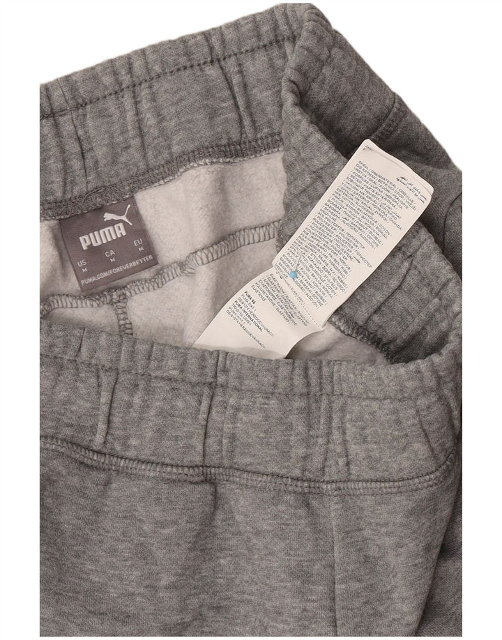 Pantaloni de trening Puma pentru bărbați Joggeri din bumbac cu pete gri medii