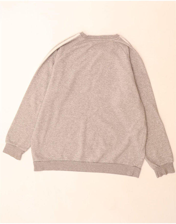 Pulover adidas supradimensionat pentru femei UK 12/14 bumbac gri mediu