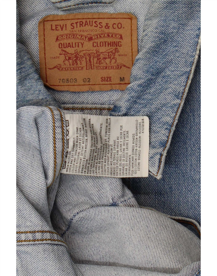 Jachetă de blugi Levi's 70503 pentru bărbați UK 38, bumbac albastru mediu