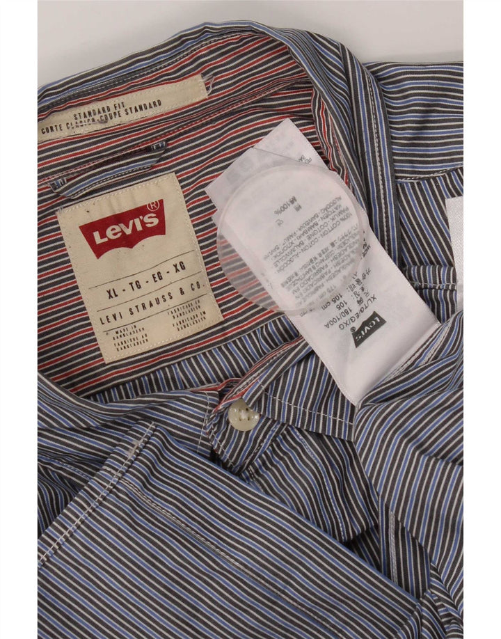 Cămașă pentru bărbați Levi's Standard Fit XL, bumbac cu dungi albastre