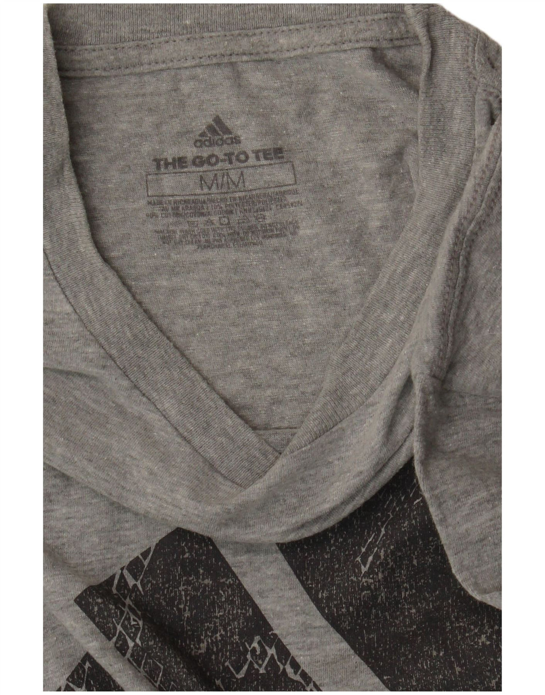 Tricou grafic ADIDAS pentru bărbați Top din bumbac gri mediu