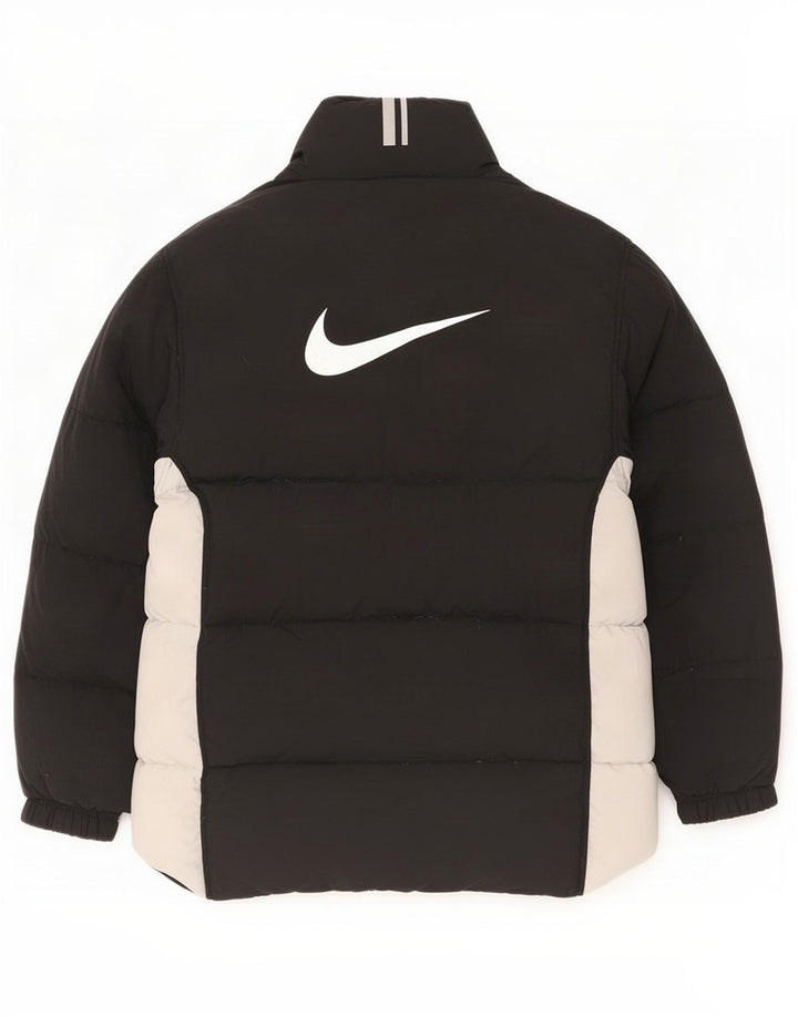 Jachetă căptușită cu grafică Nike pentru bărbați Marea Britanie 36/38 Mic, negru, nailon color bloc