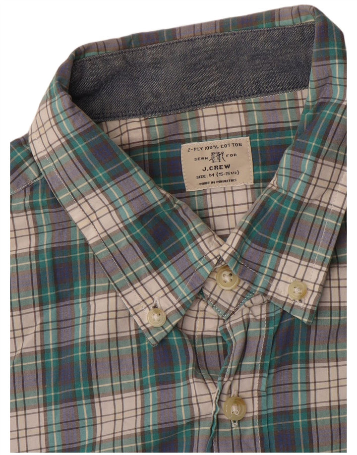 Cămașă pentru bărbați J. CREW Mărimea 15 1/2, bumbac verde cu carouri medie